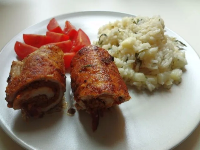 Rezept: Putenröllchen mit Spargelrisotto Putenröllchen mit Spargelrisotto - Rezept