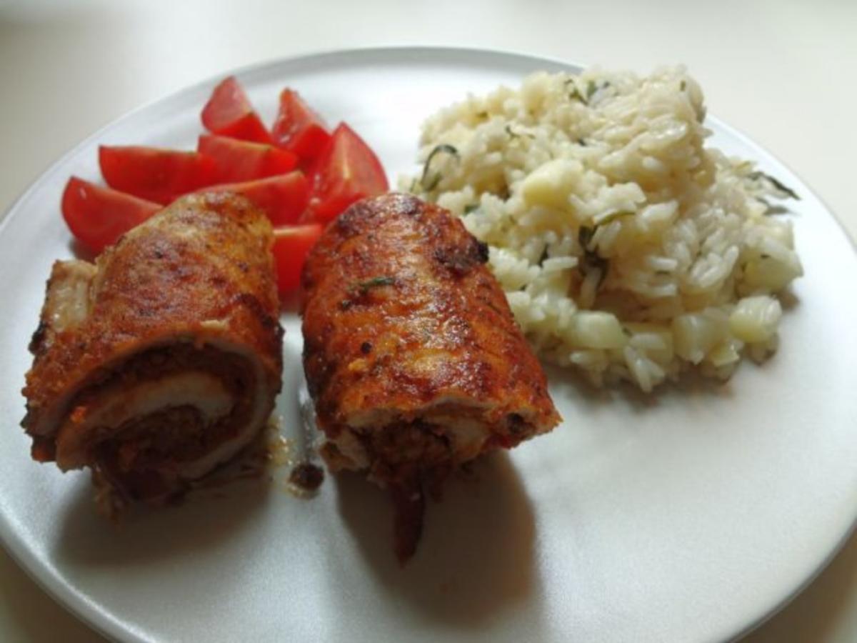 Bilder für Putenröllchen mit Spargelrisotto - Rezept