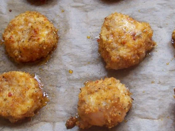 Rezept: Hähnchenbrustnuggets aus dem Ofen Bild Nr. 6 Hähnchenbrustnuggets aus dem Ofen - Rezept - Bild Nr. 6