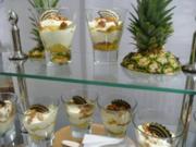 DESSERT / QUARKMOUSSE mit marinierten Ananas - Rezept