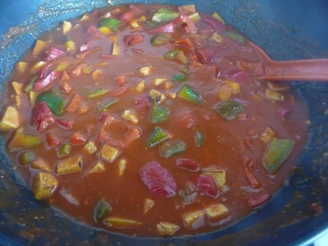 Rezept: Fleischlos : Gemüsepfanne mit Tofu Fleischlos : Gemüsepfanne mit Tofu - Rezept