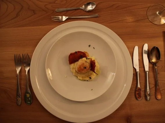 Jakobsmuschel auf Petersilienwurzelpüree mit Parma-Chip - Rezept