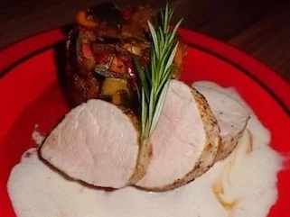 Rezept: pochierte Schweinefilet an Ratatouille pochierte Schweinefilet an Ratatouille - Rezept