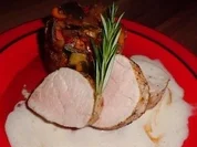 pochierte Schweinefilet an Ratatouille - Rezept