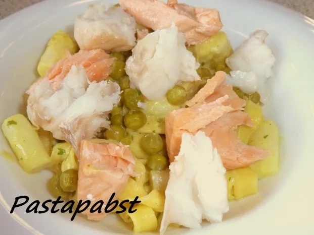 Rezept: Tagliatelle in Zitronen-Curry-Sauce mit Erbsen, Spargel und Fisch Bild Nr. 2 Tagliatelle in Zitronen-Curry-Sauce mit Erbsen, Spargel und Fisch - Rezept - Bild Nr. 2