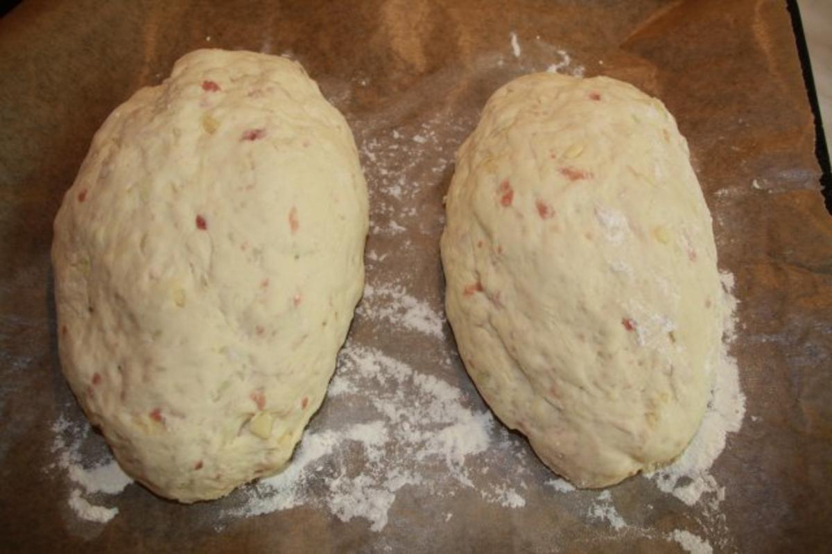 Zwiebel Käse Brot mit Schinkenwürfel - Rezept - Bild Nr. 4
