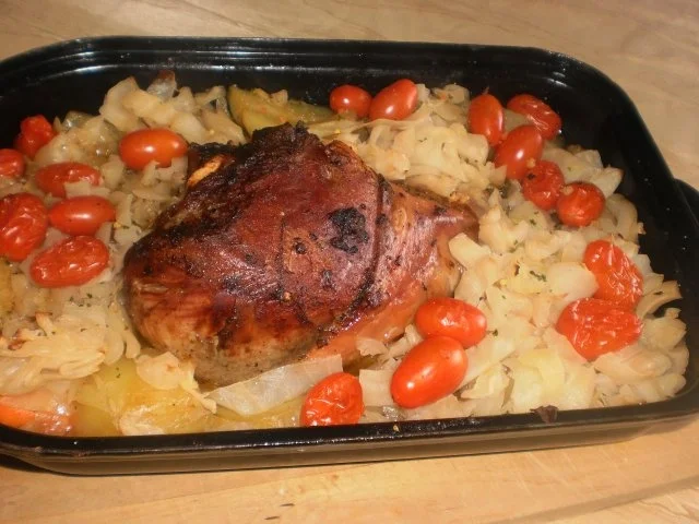 Knusprige Putenhaxe im Gemüsebett - Rezept - Bild Nr. 9