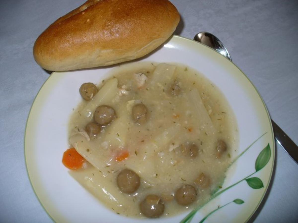 Spargelcremesuppe mit Champignons - Rezept - kochbar.de