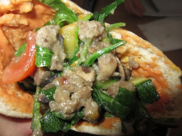 Hackfleisch-Gemüse-Pita - Rezept