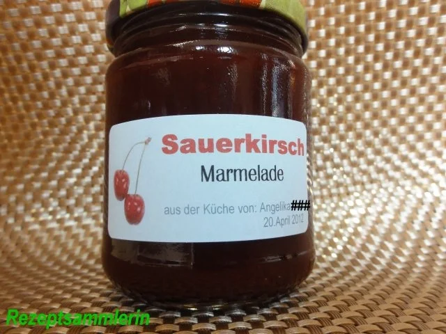 Rezept: M+G: SAUERKIRSCH-MARMELADE M+G: SAUERKIRSCH-MARMELADE - Rezept