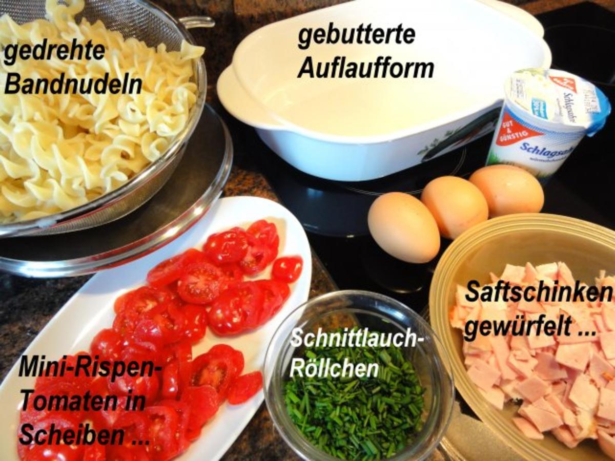 Nudeln:   AUFLAUF aus gedrehten BANDNUDELN - Rezept - Bild Nr. 2