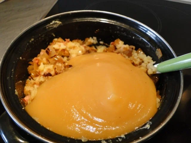 Himmel un Äd mit gebratener Blutwurst in Naturdarm - Rezept - Bild Nr. 6