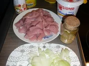 Puten-Champignon-Ananas-Curry,dazu Apfel-Sellerie-Salat - Rezept