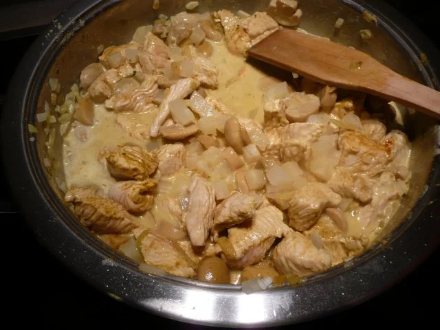 Puten-Champignon-Ananas-Curry,dazu Apfel-Sellerie-Salat - Rezept - Bild Nr. 5