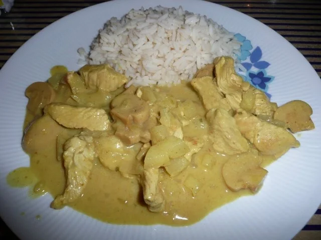 Puten-Champignon-Ananas-Curry,dazu Apfel-Sellerie-Salat - Rezept - Bild Nr. 6