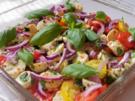 Schichtsalat "Tomate-Mozzarella" mit Honig-Balsamico-Dressing - Rezept