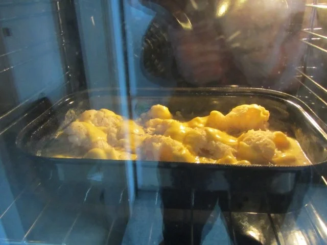 Blumenkohl – Auflauf mit Geflügelgulasch - Rezept