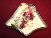 Ingwercreme mit frischen Feigen und Rotweinreduktion - Rezept