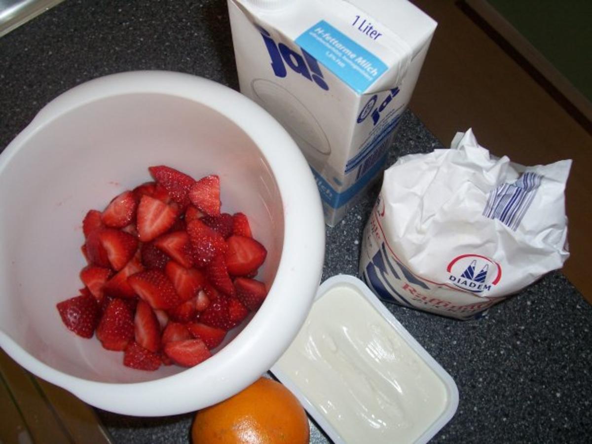 Erdbeeren und Orangen in Frischkäse getaucht... - Rezept - Bild Nr. 2