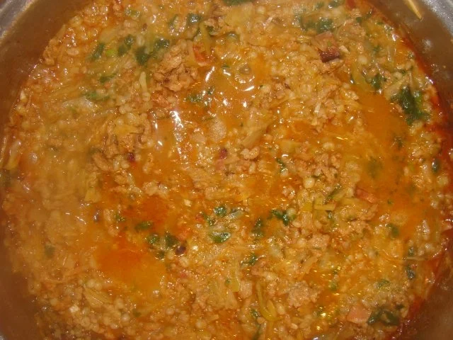 Eintopf : Ungarischer Graupen - Weißkrauttopf - Rezept - Bild Nr. 2