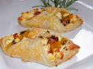 Snack: Blätterteigschiffchen mit Feta und Kürbis - Rezept