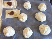 Schokolade - Bananen - Blätterteig - Taschen / Bällchen - Rezept