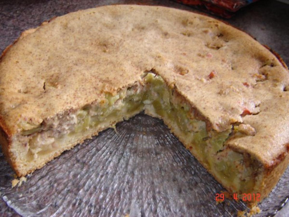 Kuchen & Torten : Rhabarberkuchen mit Mandeldecke - Rezept