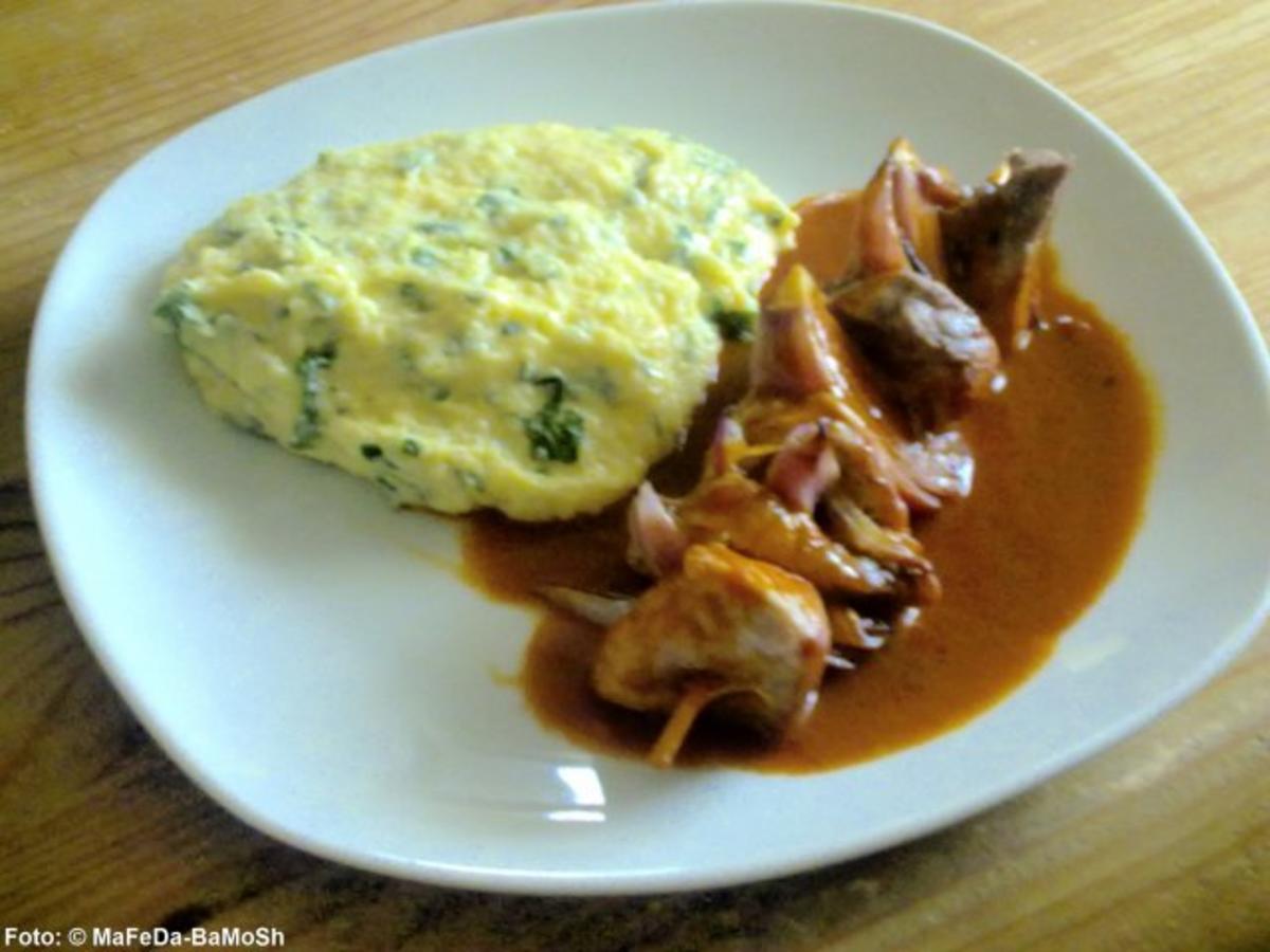 Bilder für Schaschlikspieße mit Polenta - Rezept