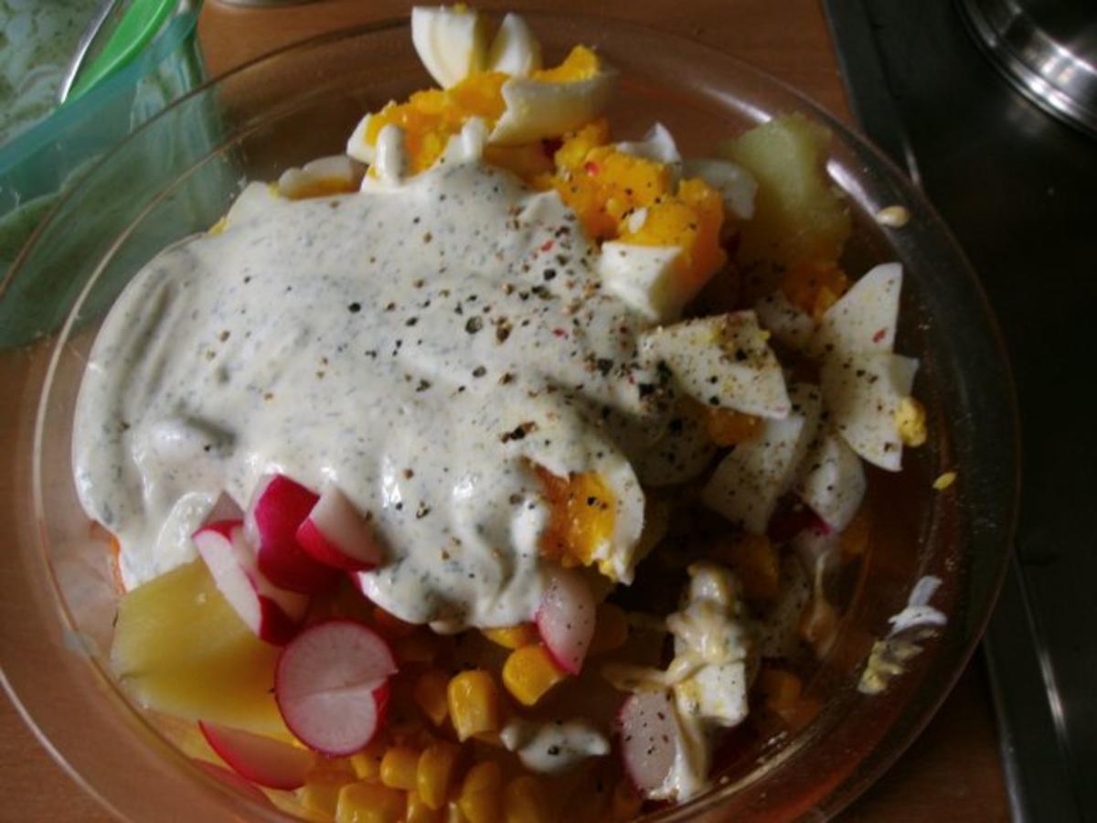 KARTOFFELSALAT MIT RADIESCHEN UND MAIS - Rezept - Bild Nr. 6