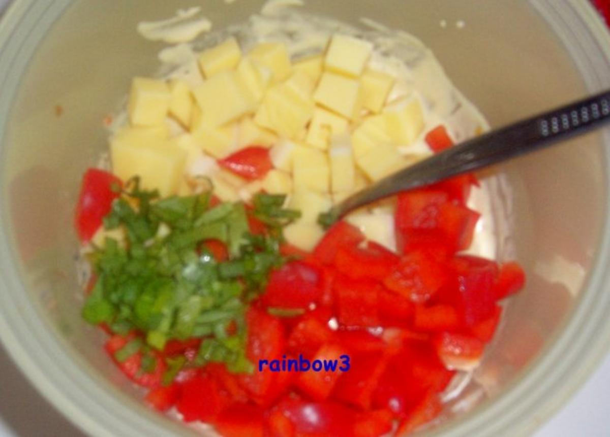 Salat: Käse und Paprika mit Bärlauch - Rezept - Bild Nr. 3