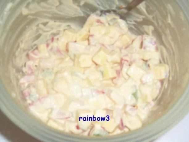 Salat: Käse und Paprika mit Bärlauch - Rezept - Bild Nr. 4