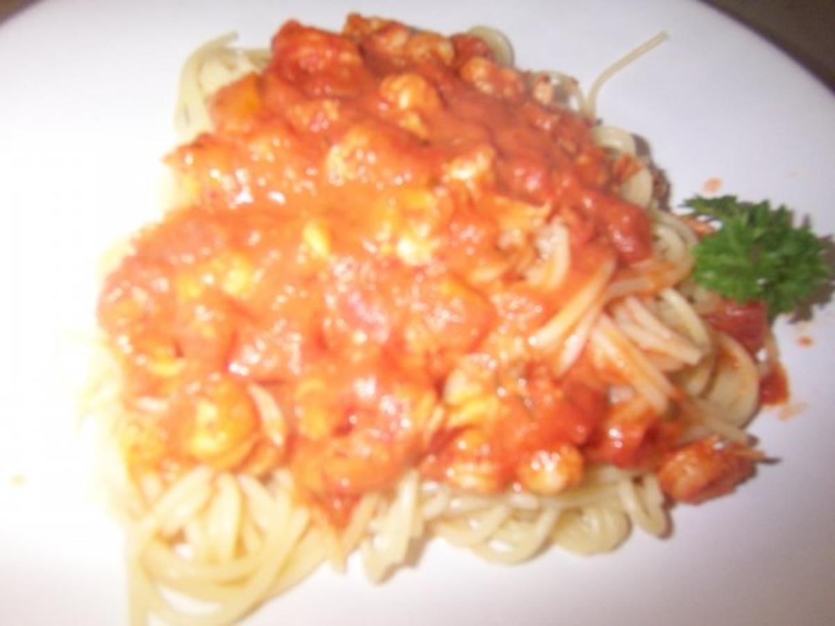 Flußkrebs - Tomatensoße zu Spaghetti - Rezept