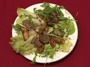 Rezept: Blattsalate mit Apfelscheiben und Leber von abstinenten Enten (Ingrid van Bergen) Blattsalate mit Apfelscheiben und Leber von abstinenten Enten (Ingrid van Bergen) - Rezept