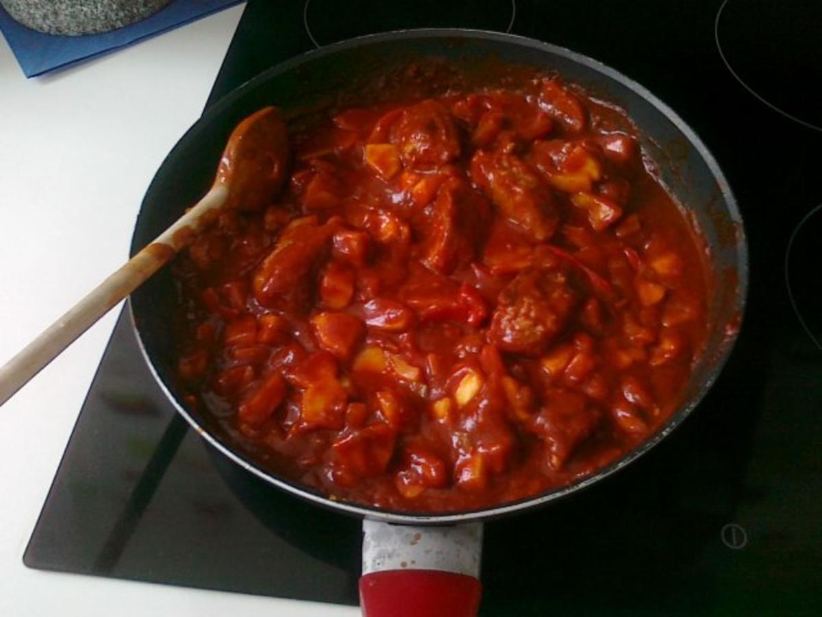 Curry – Frikadelle mit Paprika - einfach - von Thm28sb