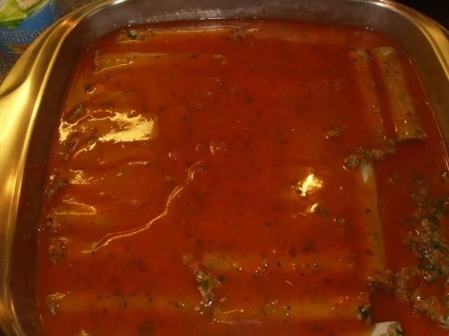 Rezept: Cannelloni mit Hack-Spinat Füllung Bild Nr. 6 Cannelloni mit Hack-Spinat Füllung - Rezept - Bild Nr. 6