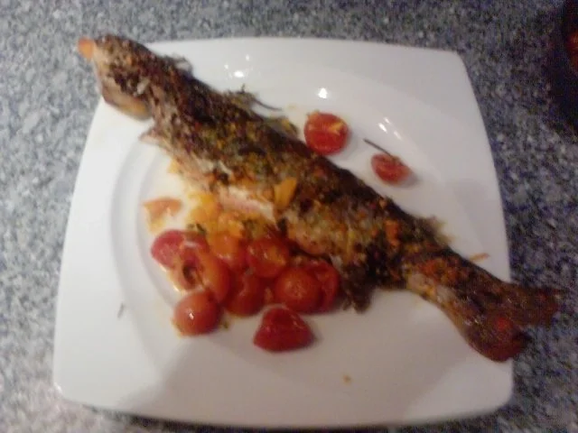 Rezept: Tedesco char respirato in Mediterraneo Deutscher Saibling mediterran angehaucht Bild Nr. 6 Tedesco char respirato in Mediterraneo Deutscher Saibling mediterran angehaucht - Rezept - Bild Nr. 6