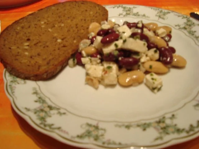 Bohnensalat mit Fetakäse - Rezept
