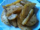 Gebackene Kartoffelspalten. - Rezept