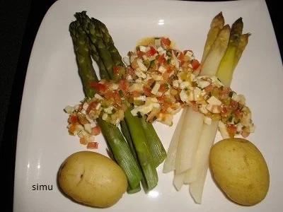 Rezept: Spargeln mit Vinaigrette Spargeln mit Vinaigrette - Rezept