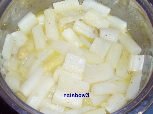 Rezept: Beilage: Spargelragout mit Sahnesauce Bild Nr. 4 Beilage: Spargelragout mit Sahnesauce - Rezept - Bild Nr. 4