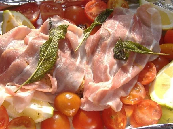 Gebackene Hähnchenbrust mit Speck und Tomaten - Rezept - Bild Nr. 3
