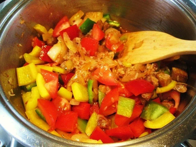 Gemüsiges Reisfleisch mit Resten vom Grillen - Rezept - Bild Nr. 7