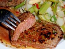 Gourmet-Steak mit warmen Spargelsalat - Rezept