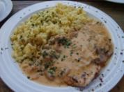 Champignonschnitzel mit Kräuterreis - Rezept