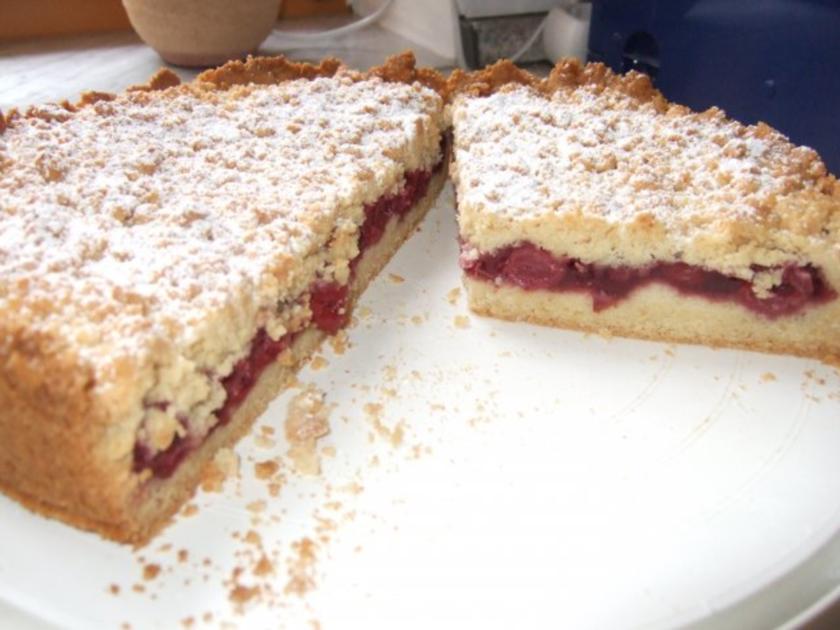Kirsch Krümelkuchen - einfach - 371 kcal/100g