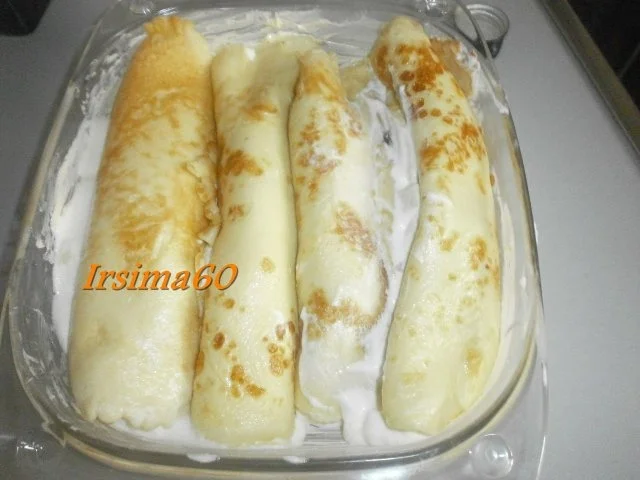 Rezept: Gefüllte süße Pfannenkuchen überbacken Bild Nr. 8 Gefüllte süße Pfannenkuchen überbacken - Rezept - Bild Nr. 8