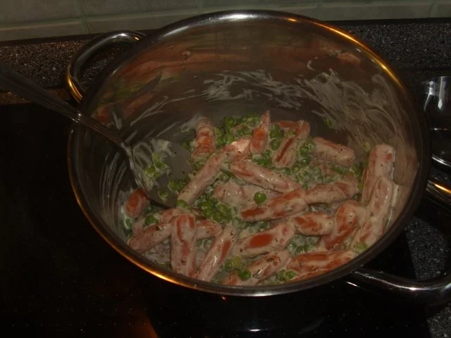 Rezept: Minutensteaks in Gorgonzolasosse mit Babymöhren, Erbsen und Kartoffelpüree Bild Nr. 5 Minutensteaks in Gorgonzolasosse mit Babymöhren, Erbsen und Kartoffelpüree - Rezept - Bild Nr. 5