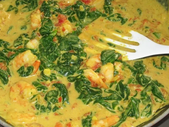 Indische Garnelen-Spinat-Pfanne mit Basmati-Reis - Rezept - Bild Nr. 13