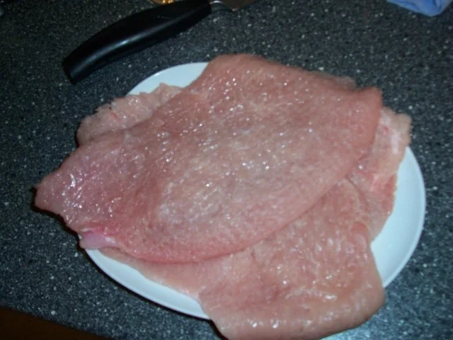 Putenroulade gefüllt mit Lauchcreme und Hackfleisch, dazu Zwiebelgemüse - Rezept - Bild Nr. 6