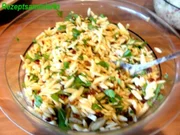 Salatbar:   REIS-NUDEL-SALAT mediterane Art - Rezept